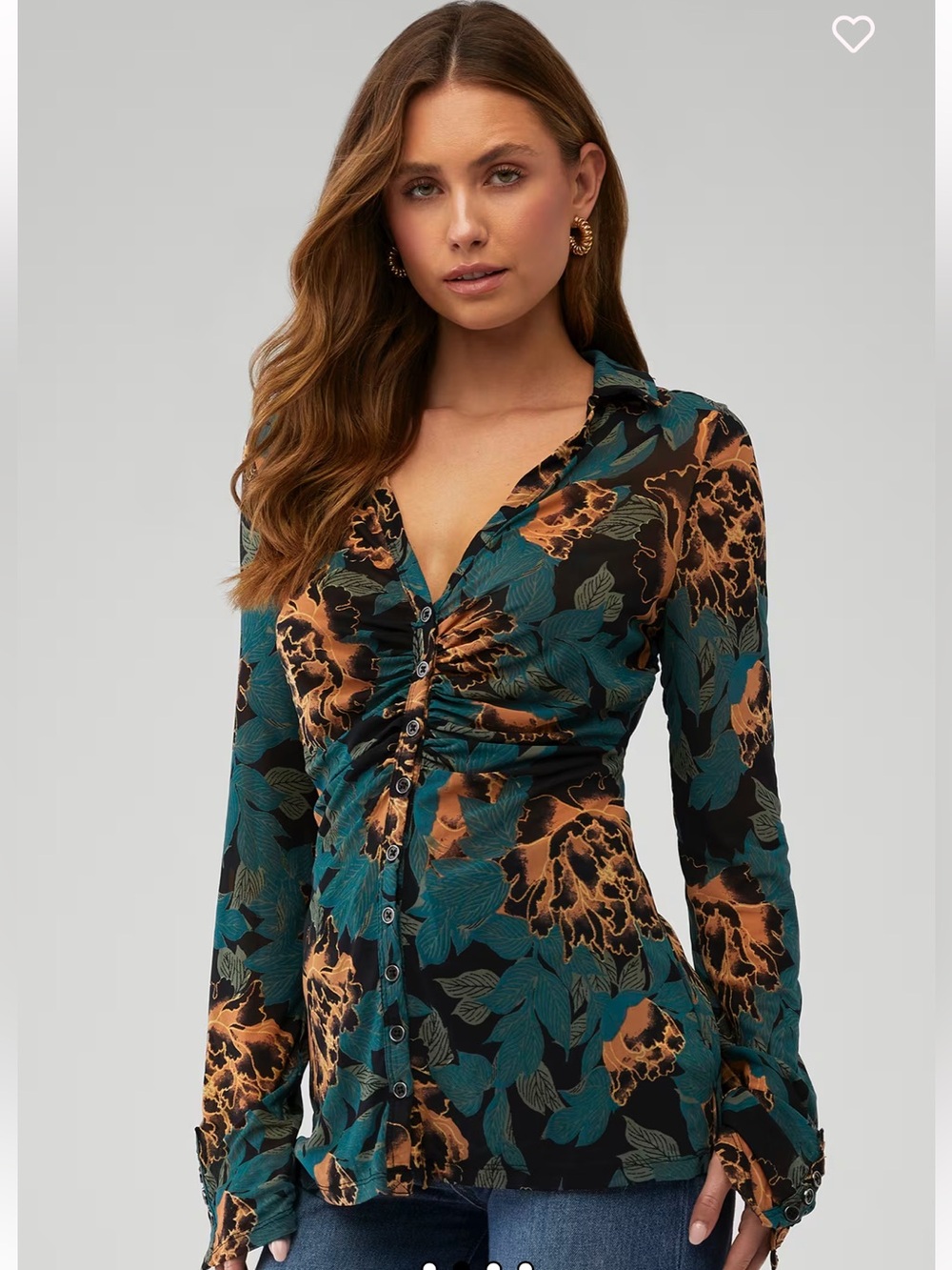 Free People Lucky Shirtee in Black Bloom